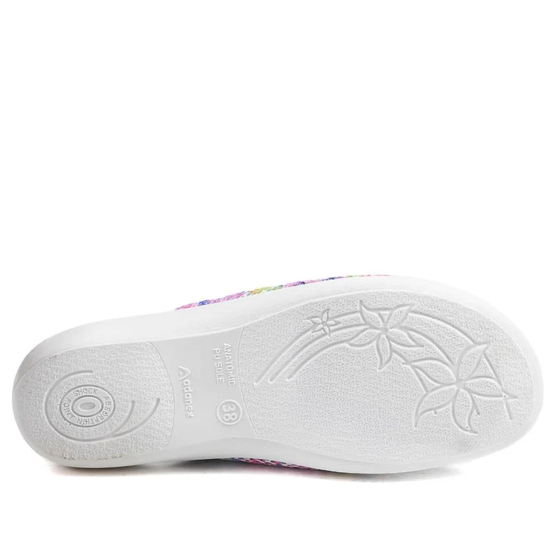 Comfort Slip On Mule Slippers - ADA43003 / 329 293 - Purple Multi
