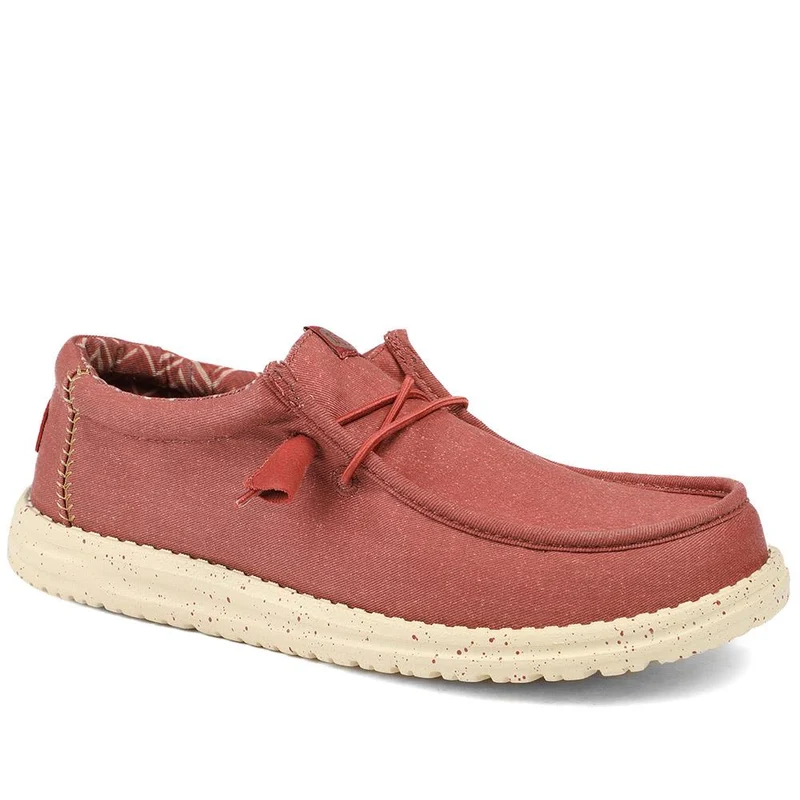 HeyDude Wally Stretch Canvas Shoes - GARD43501 / 329 354 - Red