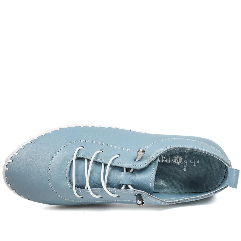 Leather Slip-On Trainers - GOKH37009 / 323 581 - Denim