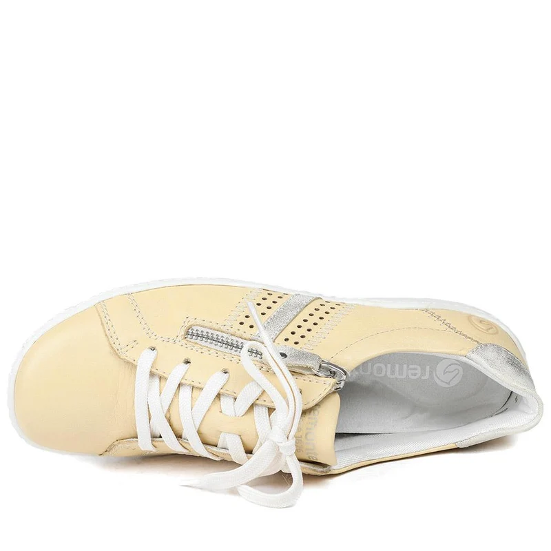 Leather Lace-Up Trainers - DRS41503 / 326 857 - Lemon
