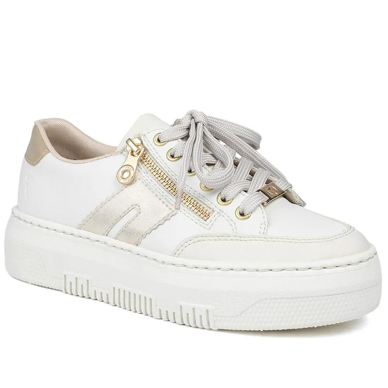Leather Lace-Up Trainers - RKR41548 / 327 294