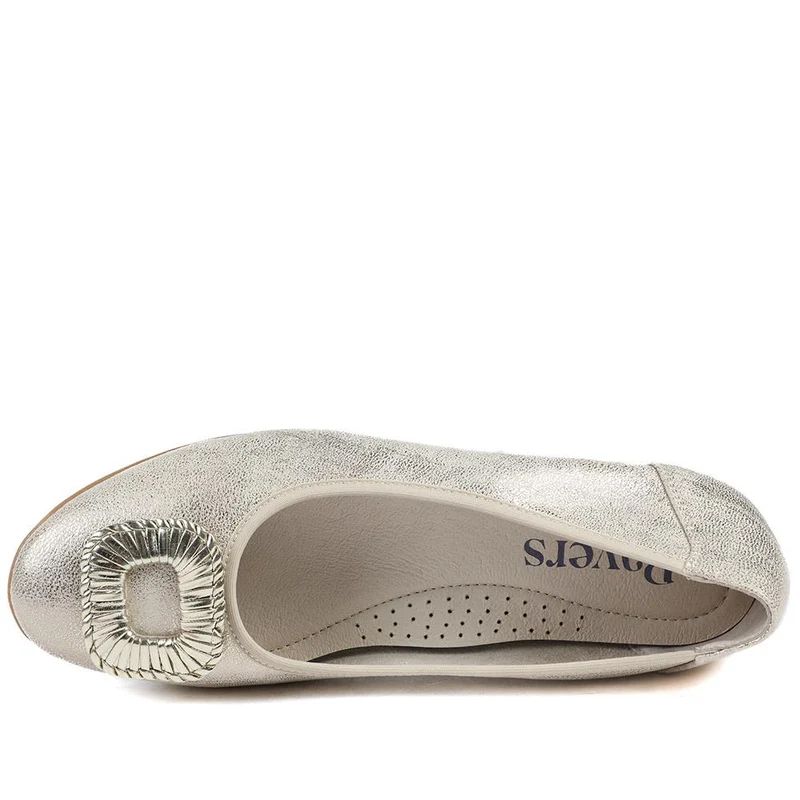 Jewel Detail Slip On Comfort Pumps - WOIL43000 / 329 124 - Gold