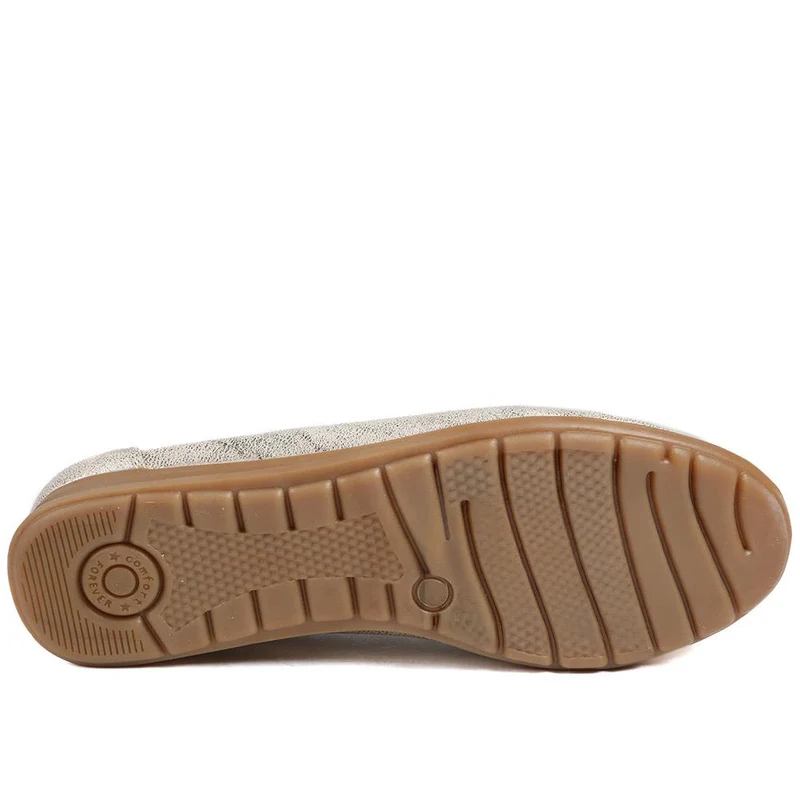 Jewel Detail Slip On Comfort Pumps - WOIL43000 / 329 124 - Gold