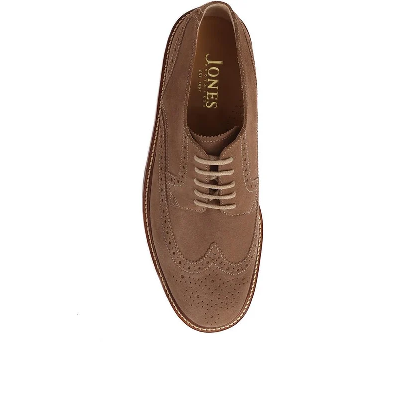 Kingsbay Men's Leather Brogues - KINGSBAY / 320 142 - Taupe