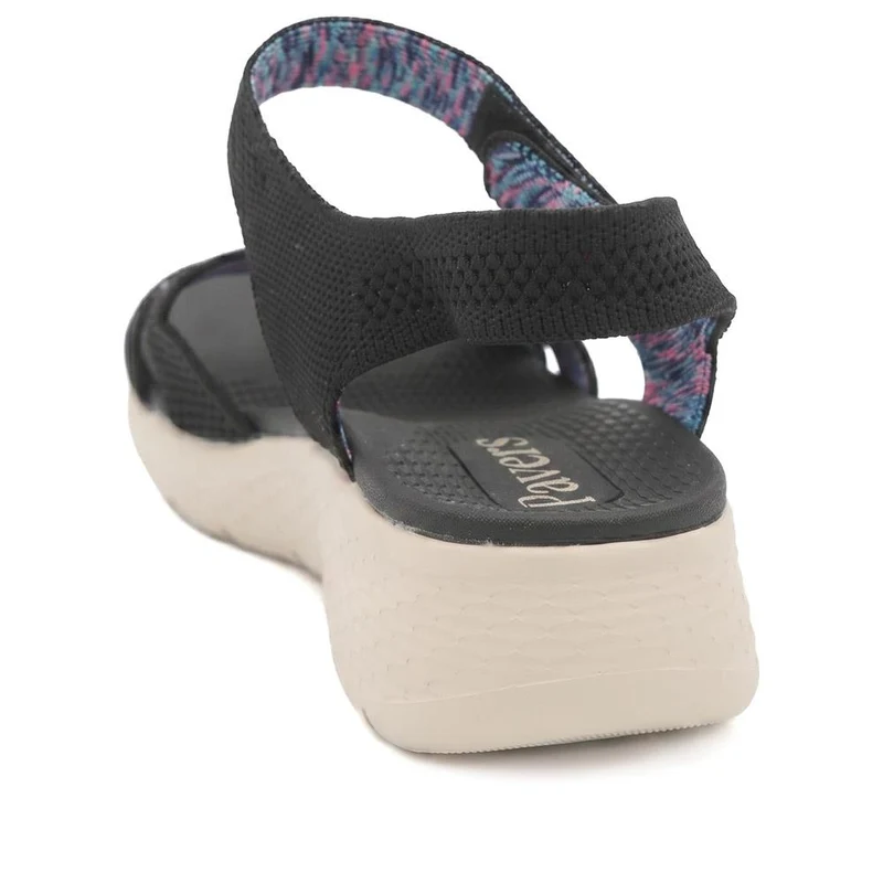 Pop Fasten Active Wedge Heel Sandals - BAIZH43025 / 329 329 - Black