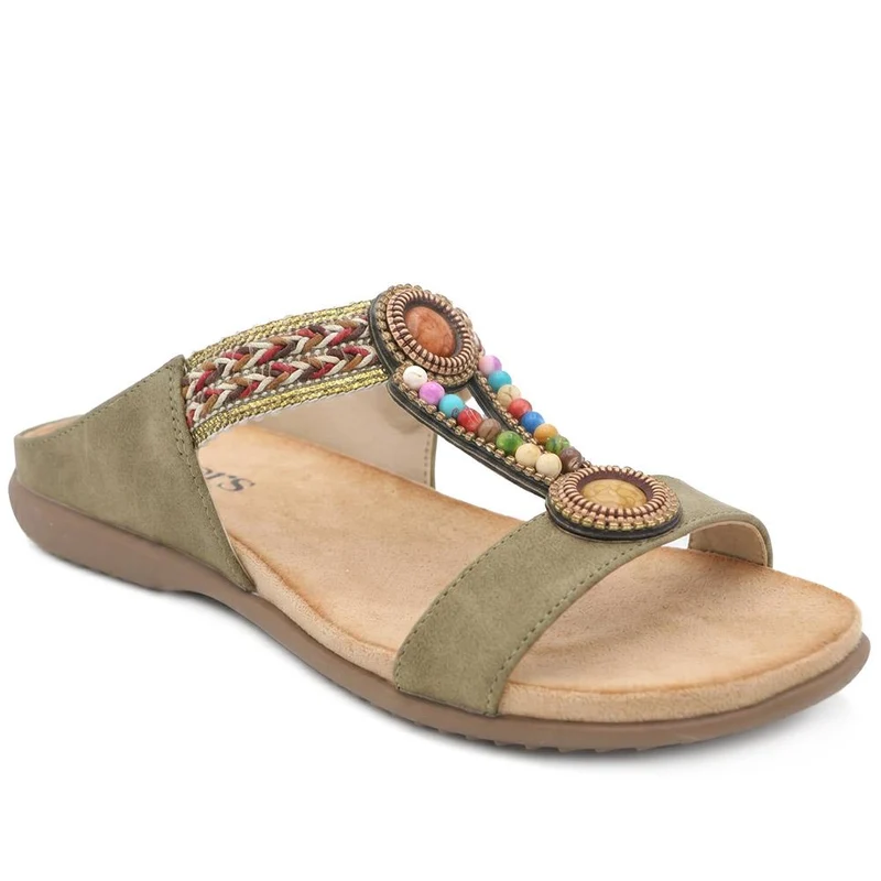 Beaded Lightweight Mule Sandals - BAIZH43012 / 329 166