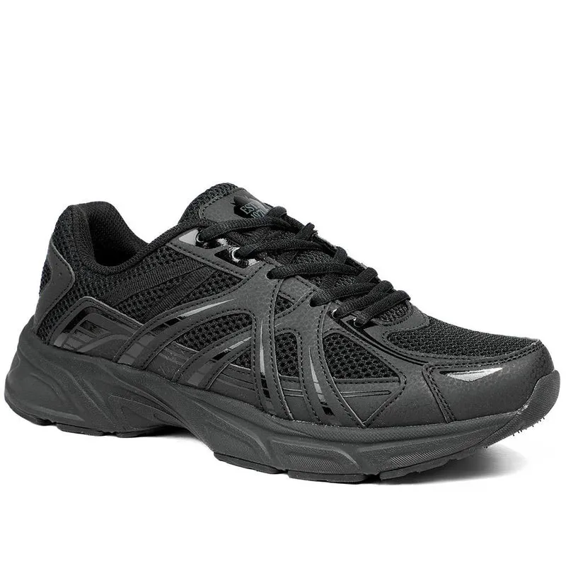 Lace Up Sport Trainers - DINGX43003 / 329 046 - Black