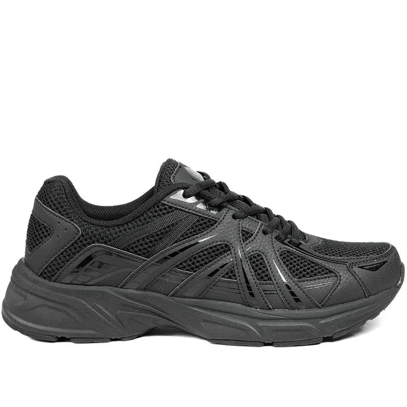 Lace Up Sport Trainers - DINGX43003 / 329 046 - Black