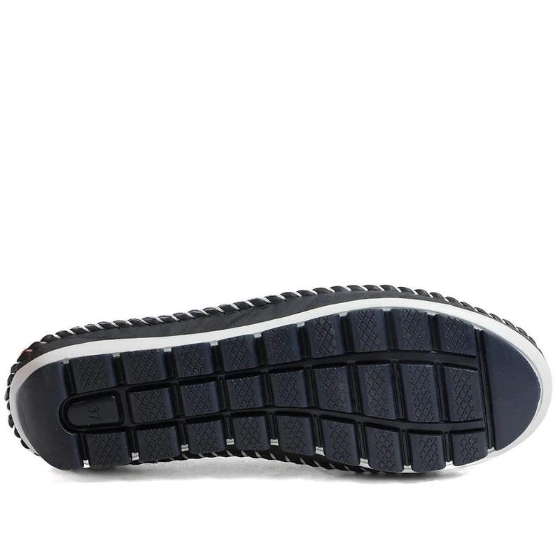 Breathable All Leather Grippy Pumps - SIMIN43001 / 329 020 - Navy