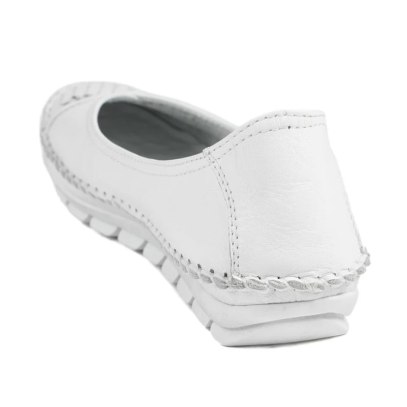Breathable All Leather Grippy Pumps - SIMIN43001 / 329 020 - White