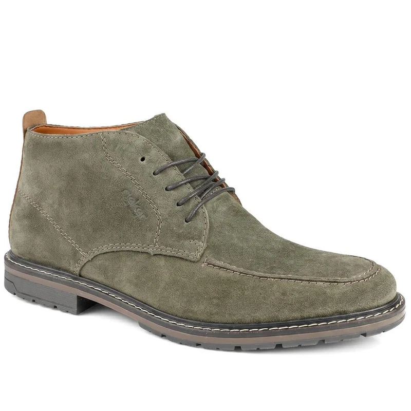Rieker Wide Fit Suede Chukka Boots - RKR43052 / 330 225 - Khaki