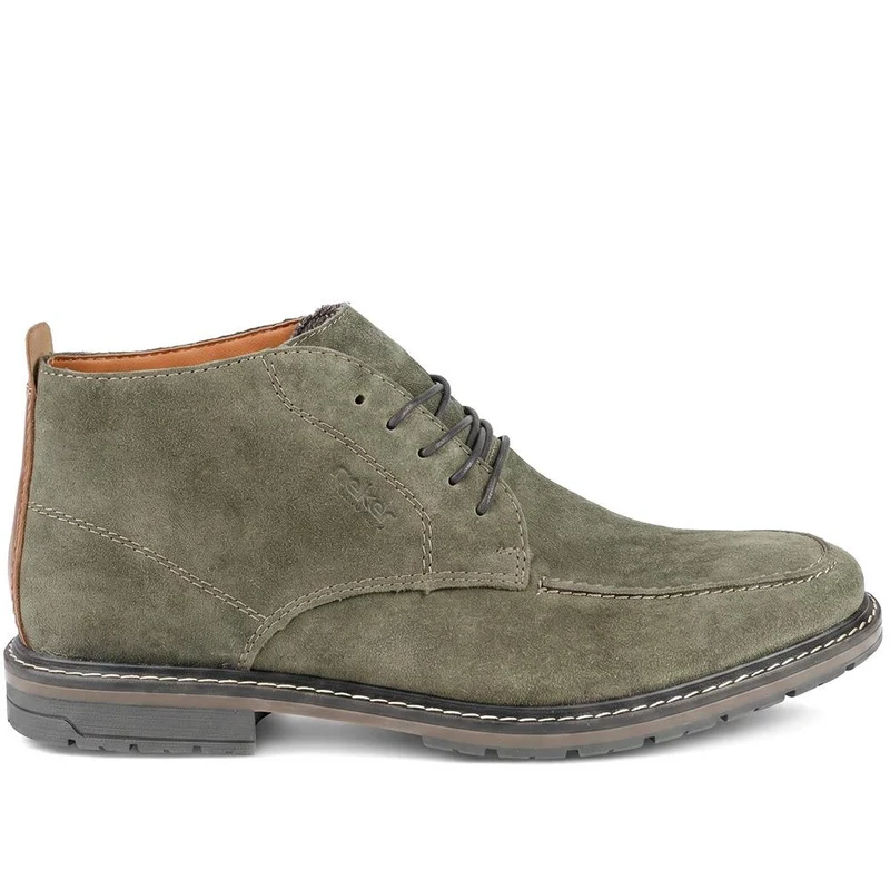 Rieker Wide Fit Suede Chukka Boots - RKR43052 / 330 225 - Khaki