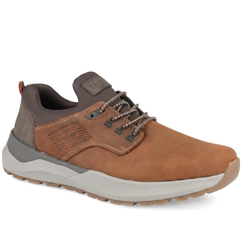 Rieker Bungee Lace Shoes With Rugged Sole - RKR43050 / 330 231 - Brown