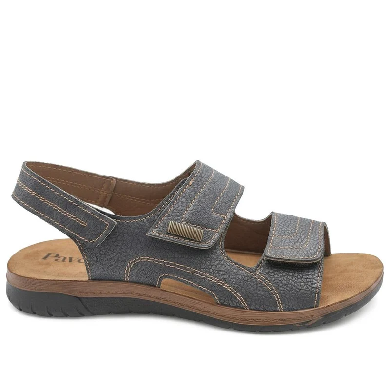 Touch Fasten Casual Sandals with Flat Heels - INB43014 / 329 216 - Blue