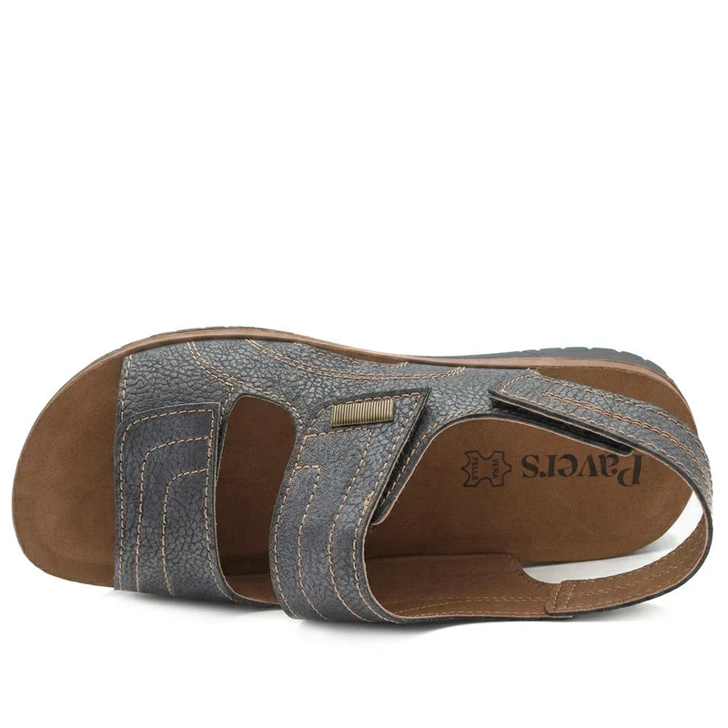Touch Fasten Casual Sandals with Flat Heels - INB43014 / 329 216 - Blue