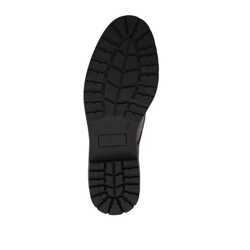 Lace-Up Block Heel Shoes - WOIL42011 / 327 898 - Black Paisley