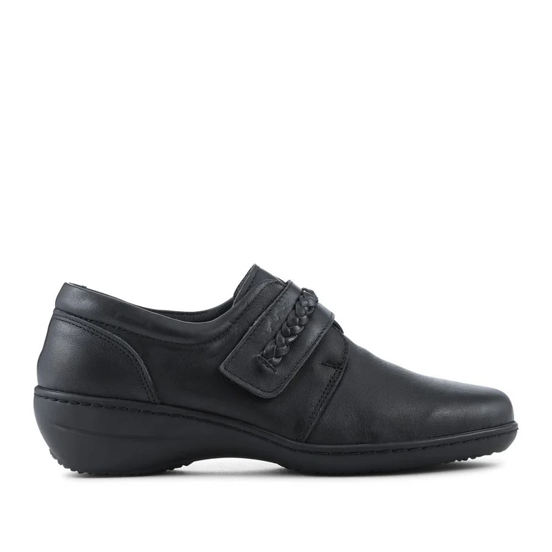 Loretta Leather Adjustable Fit Monk Shoes - HAK42019 / 328 600 - Black