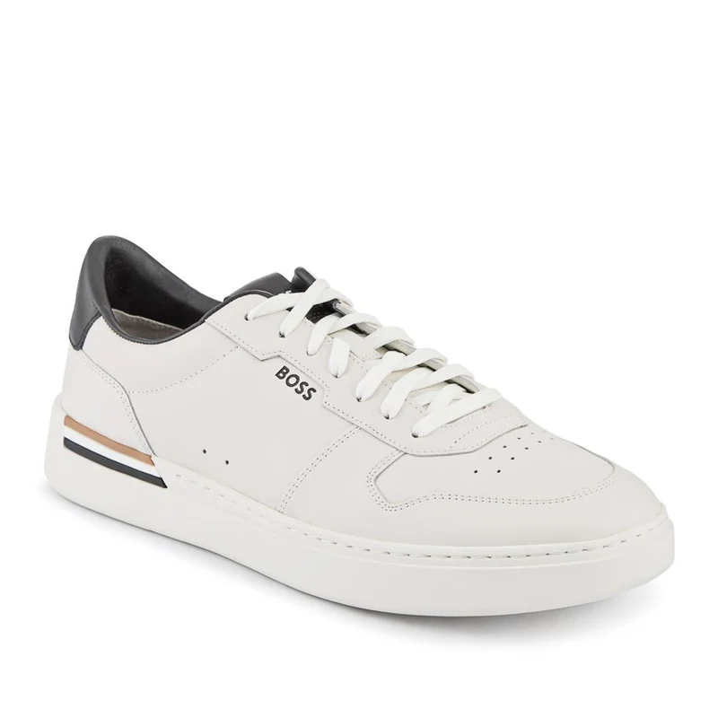 Boss Leather Cupsole Trainers - HUGO41505 / 327 625 - White