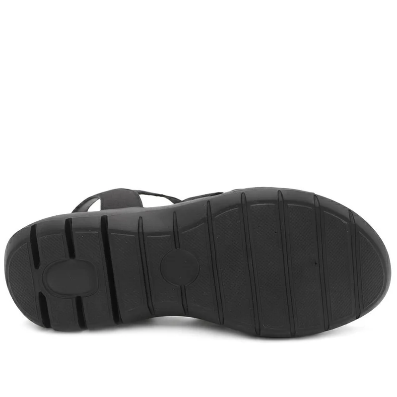 Cushioned Comfort Fit Sandals - BAIZH43028 / 329 148 - Black