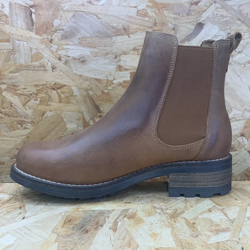 Oak & Hyde Frauenbrücke Chelsea Leder-Ankle-Boots - Cognac