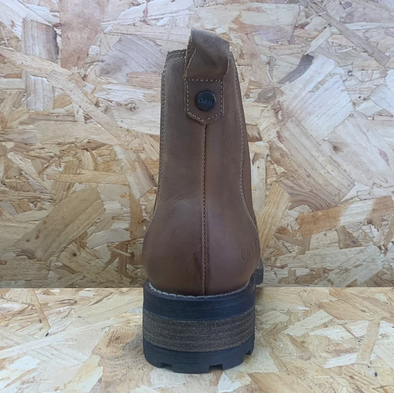 Oak & Hyde Frauenbrücke Chelsea Leder-Ankle-Boots - Cognac