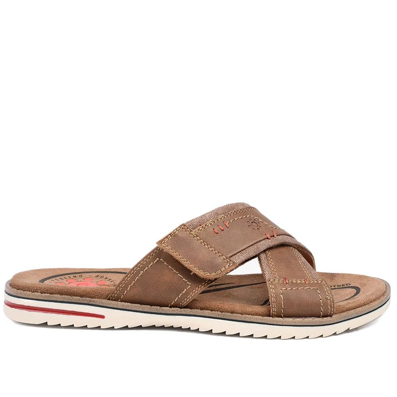 Relife Wide Fit Slip On Sandals - RELIF43011 / 328 926 - Brown