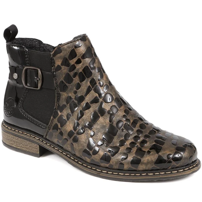 Ladies Pull-On Chelsea Boots - RKR38532 / 324 354 - TORTOISE SHELL