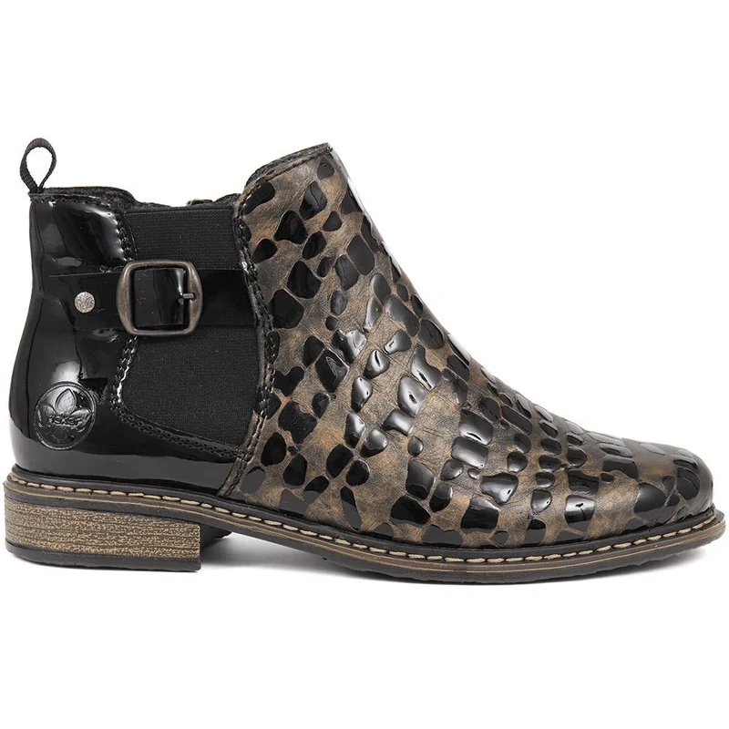 Ladies Pull-On Chelsea Boots - RKR38532 / 324 354 - TORTOISE SHELL