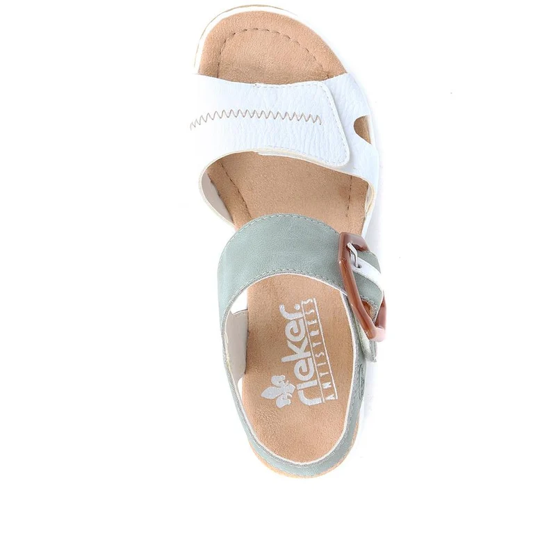Dual-Fitting Wedge Sandals - RKR33521 / 319 715 - White-Green
