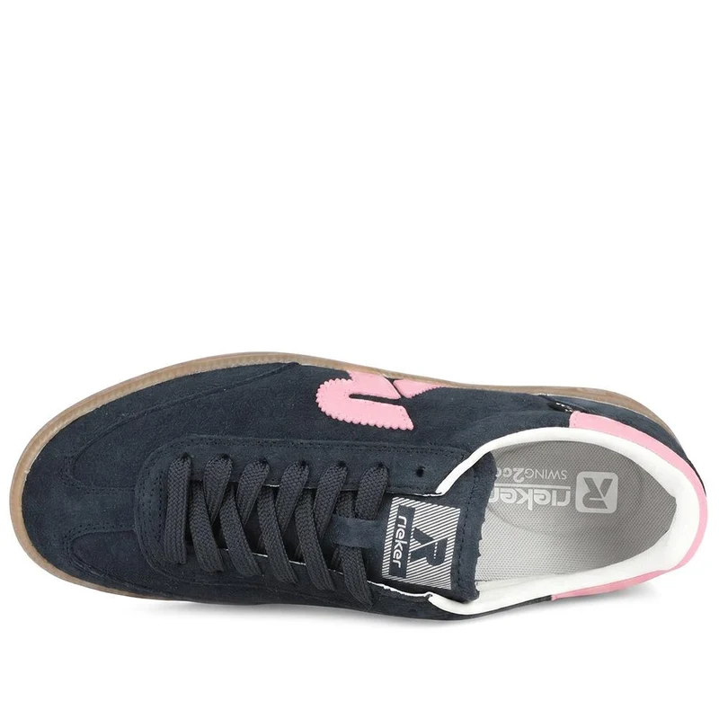 Rieker Sporty Gum Sole Lace Up Trainers - RKR43030 / 330 196 - Navy
