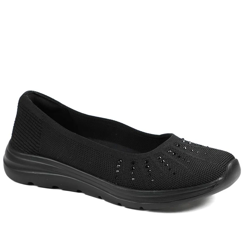 Wide Fit Memory Foam Sporty Pumps - BRK43008 / 328 977 - Black
