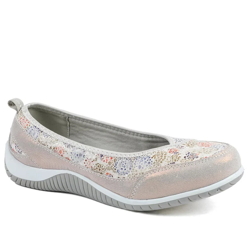 Wide Fit Memory Foam Floral Pumps - BRK43007 / 329 007 - Floral