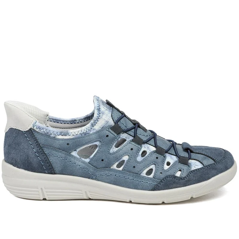 Relife Wide Fit Bungee Lace Slip On Shoes - RELIF43006 / 328 877 - Blue