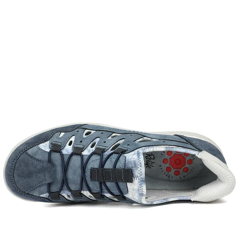 Relife Wide Fit Bungee Lace Slip On Shoes - RELIF43006 / 328 877 - Blue