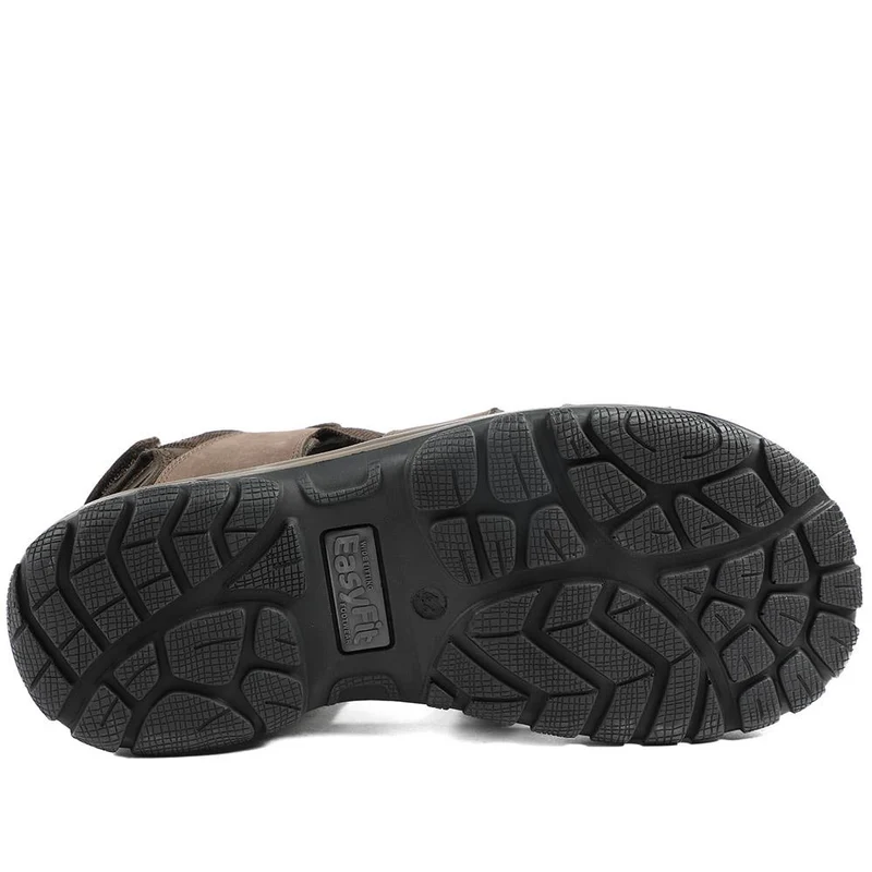 EasyFit Julius Extra Wide Leather Sandals - JULIUS / 329 048 - Dark Brown