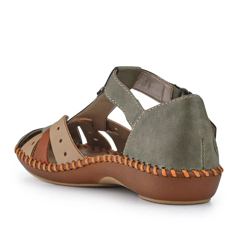 Rieker Touch-Fastening Sandals - RKR39538 / 325 034 - Green-Multi