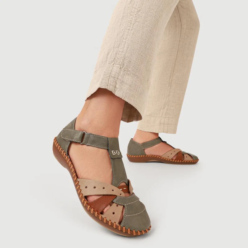 Rieker Touch-Fastening Sandals - RKR39538 / 325 034 - Green-Multi
