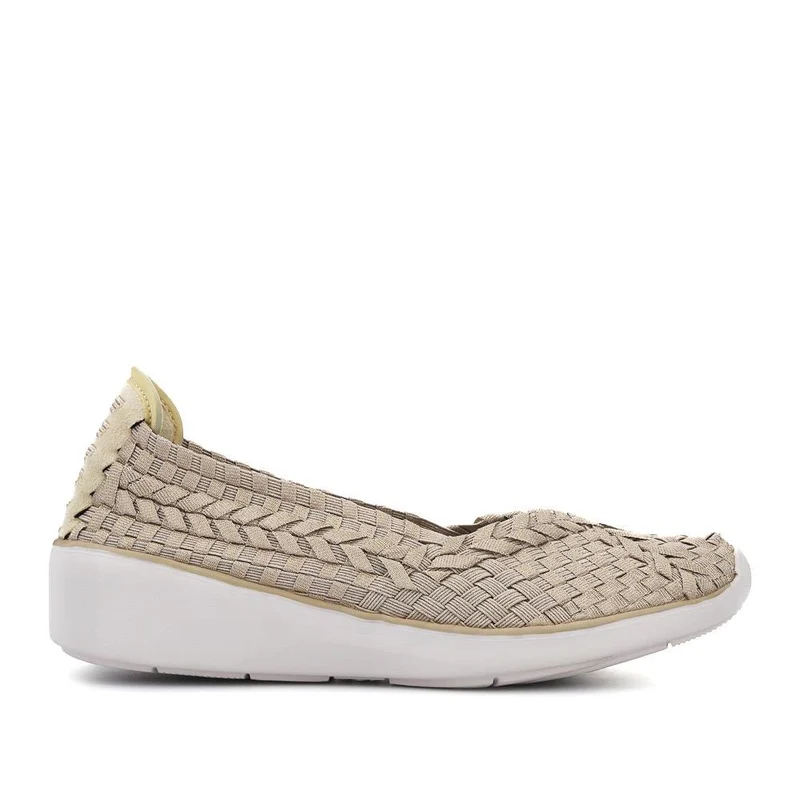 Stretch Fit Memory Foam Slip On Pumps - BRK35079 / 322 014 - Gold Multi