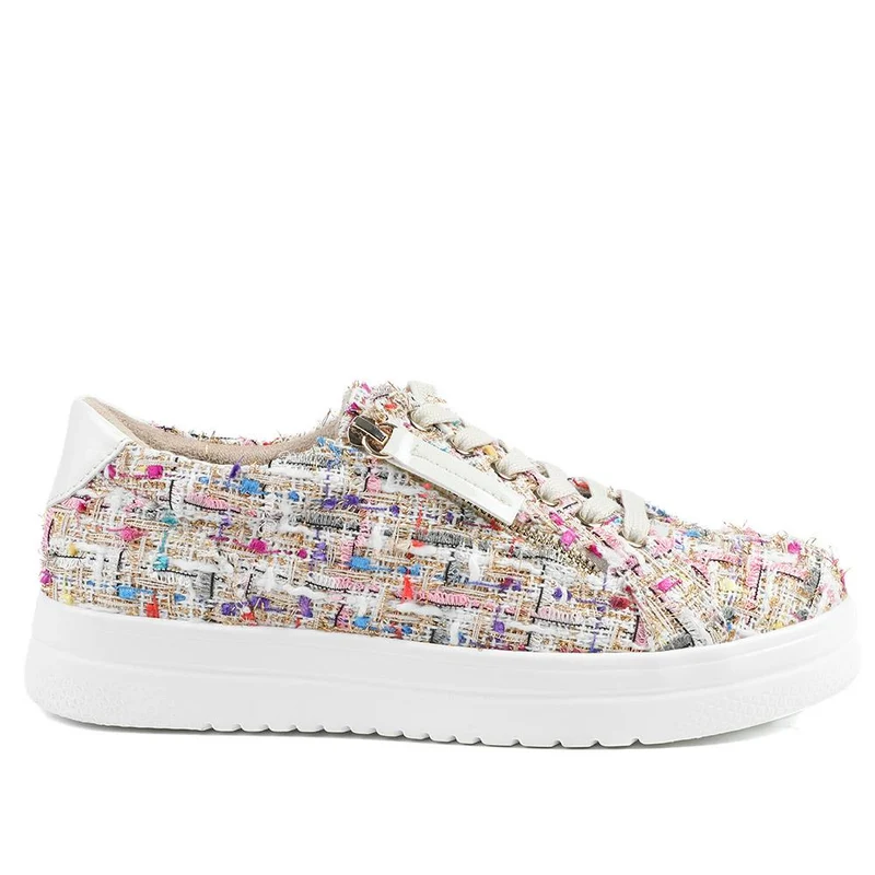 Knitted Zip & Lace Fasten Trainers - WBINS43002 / 328 883 - Multi