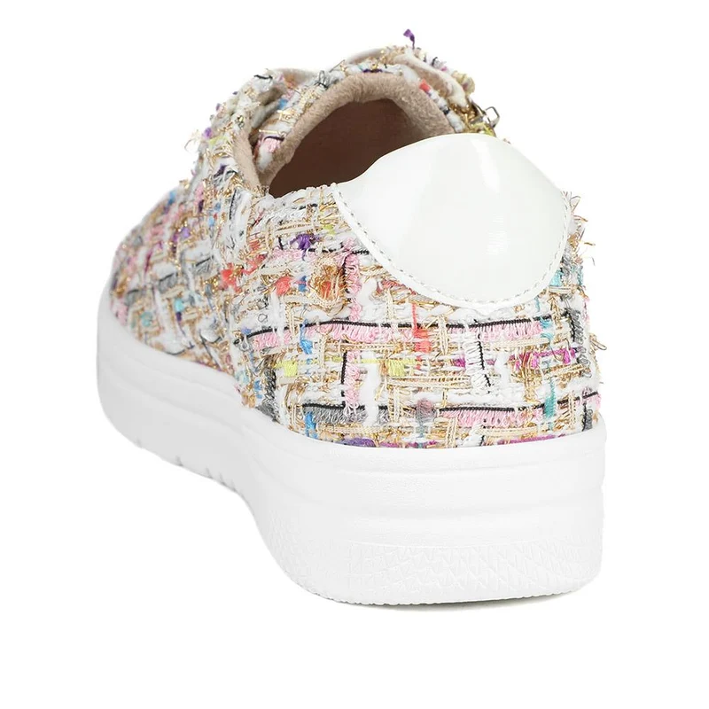 Wide Fit Fabric Zip & Lace Trainers - WBINS43027 / 328 885 - Multi