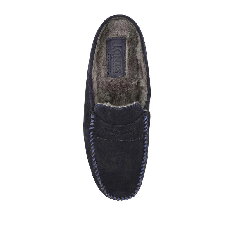 Zap Leather Mule Slippers - ZAP / 328 013 - Navy Suede