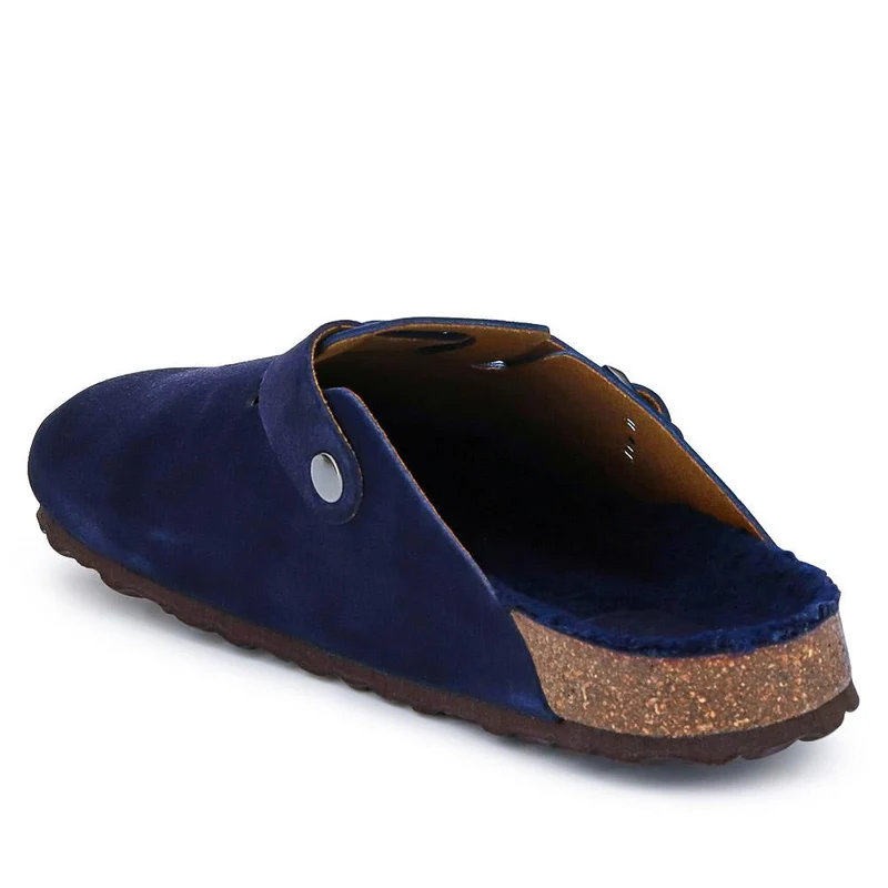 Zaid Suede Slippers - ZAID / 326 027 - Navy Suede