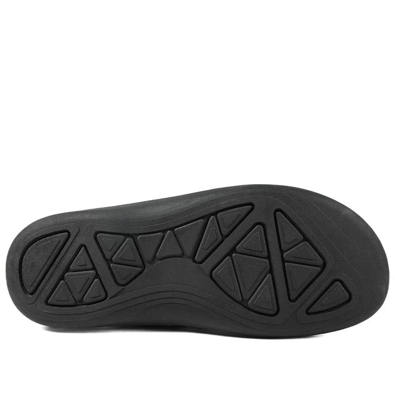 Slip On Leather Mule Sandals - AATRA43004 / 328 930 - Dark Brown