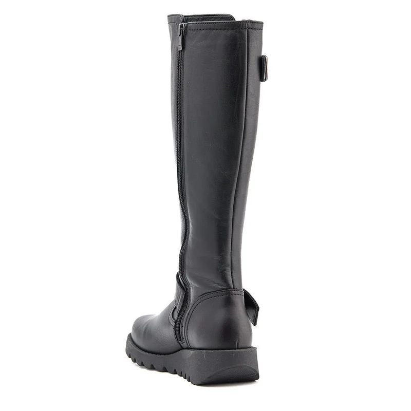 Darlene Leather Long Boots - DARLENE / 325 920 - Black
