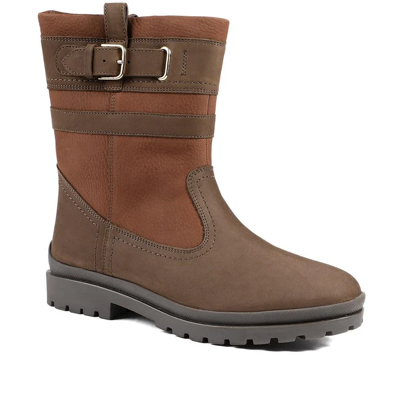 Maryna Leather Slip On Ankle Boots - MARYNA / 327 892 - Tan