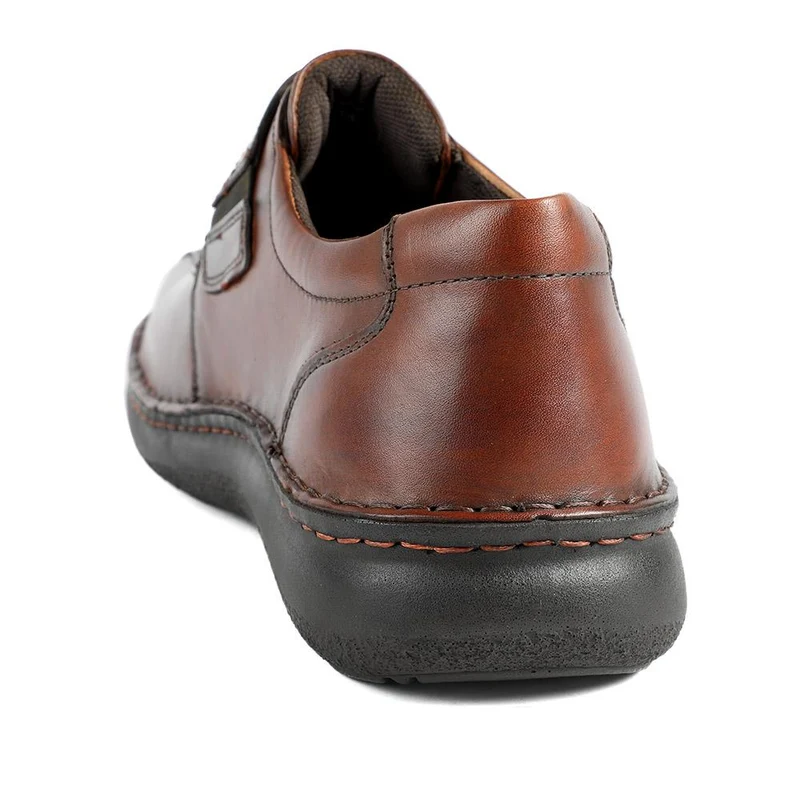 Wide Fit Leather Smart Adjustable Fit Shoes - PARK42060 / 328 431 - Cognac