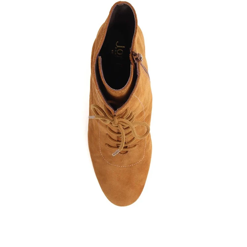 Lorah Leather Lace-Up Boots - LORAH / 324 248 - Cognac
