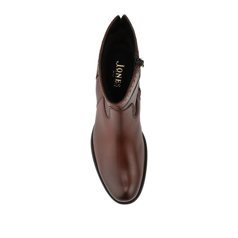 Laurelle Leather Zip Fasten Ankle Boots - LAURELLE / 328 214 - Brown