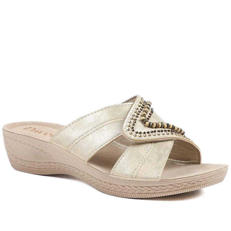 Adjustable Leather Mule Sandals - INB43008 / 329 128