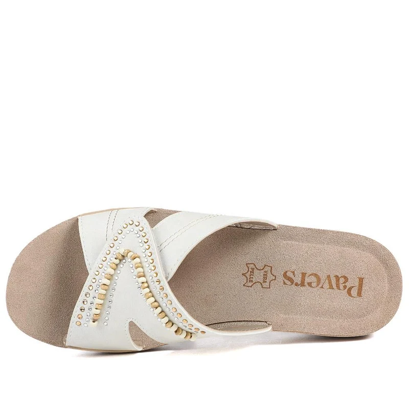 Adjustable Lightweight Mule Sandals - INB43008 / 329 128 - Off White